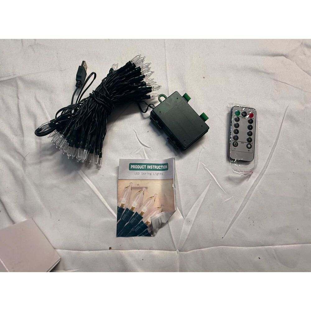 Battery operated Christmas lights with remote NIB